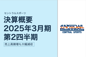 【セントラルスポーツ】売上高微増も大幅減収