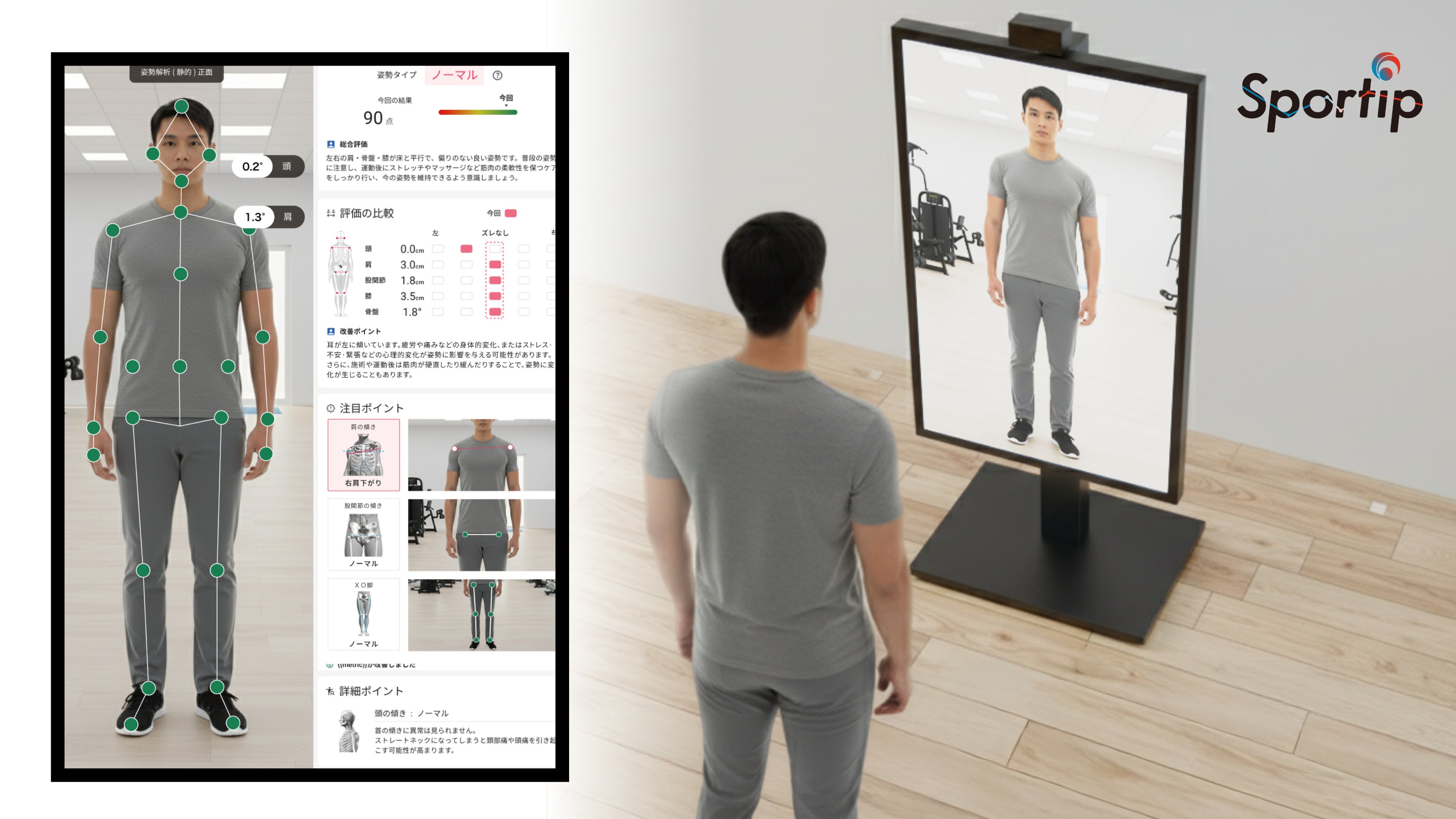 プリップシステム（PREP）　姿勢改善教育プロモートシステム 体験価値の高い設計が、成果創出を支える「Sportip Pro」による現場