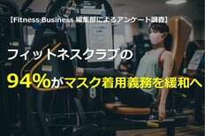 フィットネスクラブの94%がマスク着用義務を緩和へ