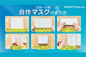 健康経営会議、スポーツ用自作マスクの作り方を公開