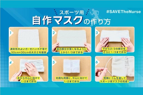 健康経営会議、スポーツ用自作マスクの作り方を公開
