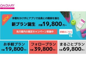 株式会社ジ・アイ、習慣化支援アプリ「ON DIARY」新プラン誕生（月額19,800円〜）待望のニューリリース機能満載